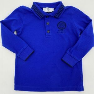 Authentic Baby Boy Versace Blue Polo Size 2Y